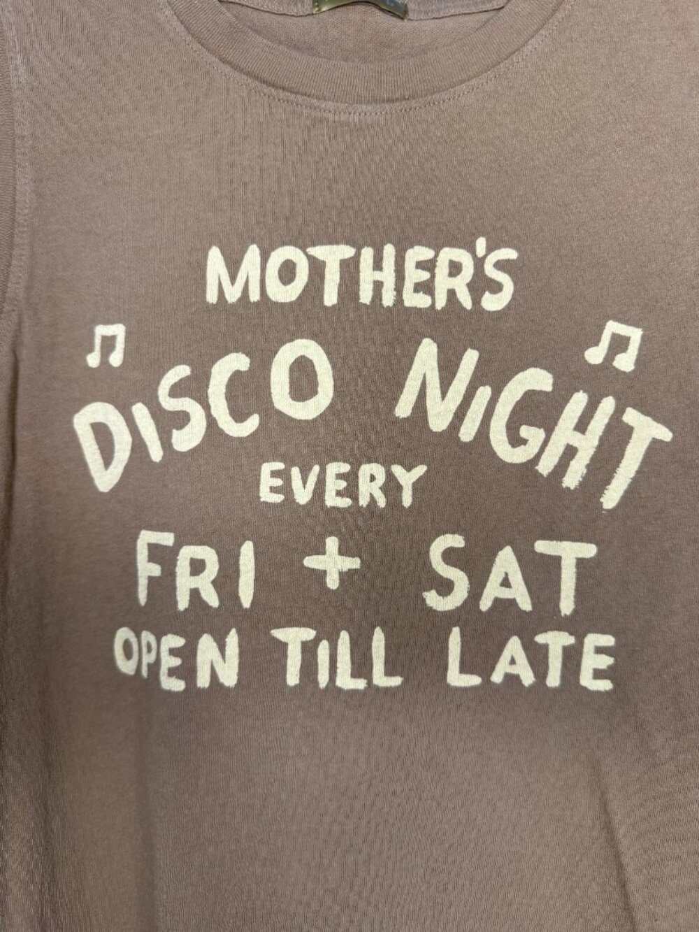 MOTHER "Mother's Disco Night" Graphic Muscle Tank – S- Olive Green- MSRP $100 - Picture 4 of 9